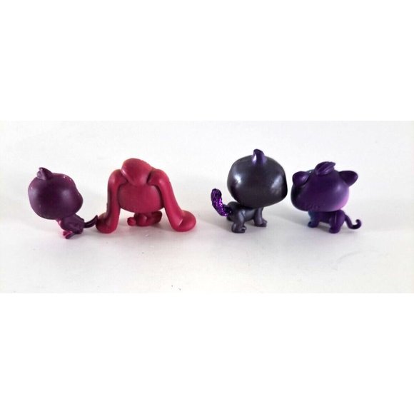 Littlest Pet Shop Figures Cosmic Pounce Friends Lot Of 4 Cat Dog Birds Galaxy - Picture 3 of 3